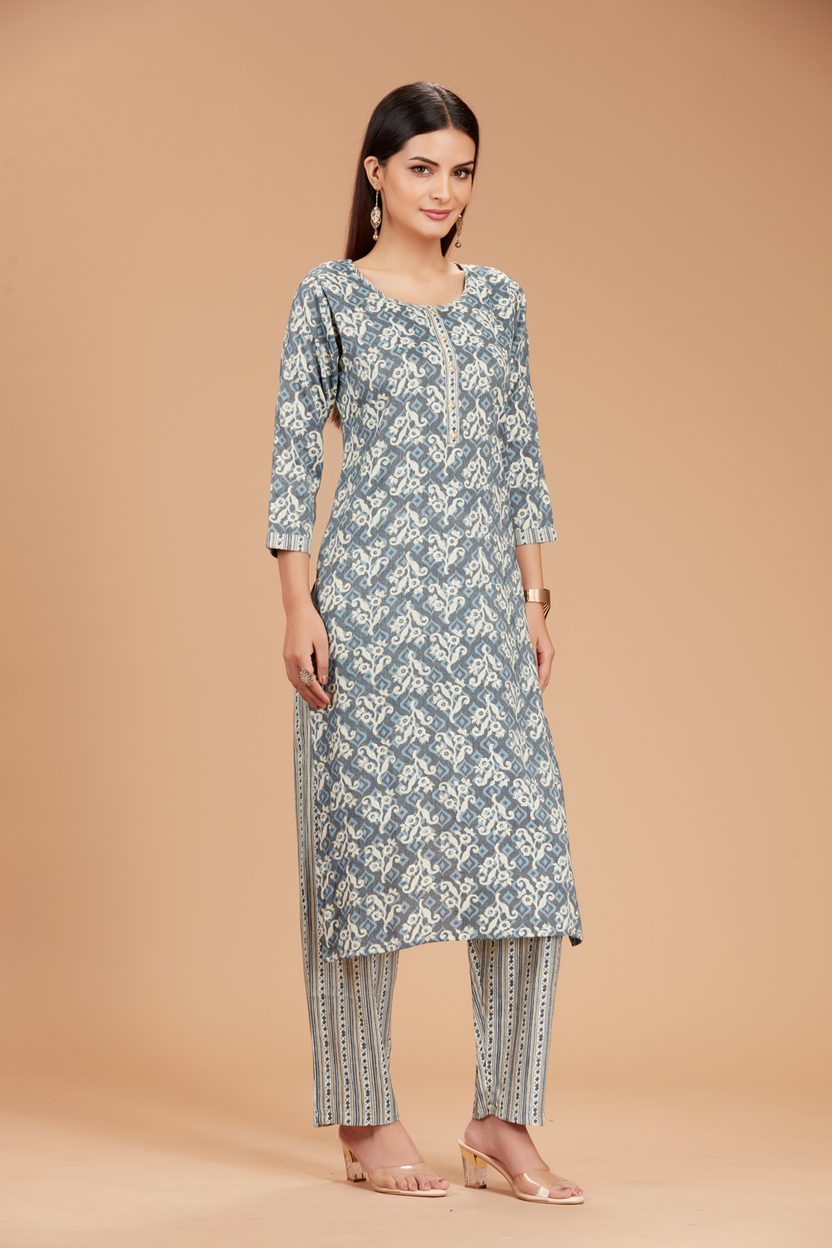 Grey Kurti With Pant